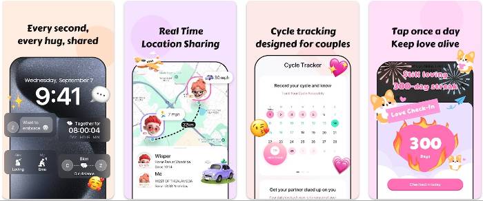 Illustration app mobile Couple360