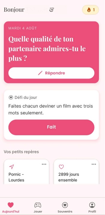 Glowly page d'accueil app mobile